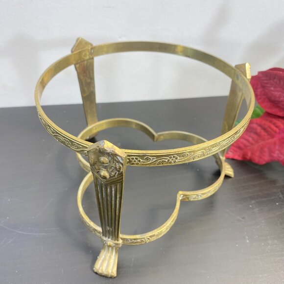 Vintage Brass Display Stand Holder, Bowl Jar Dish Holders, 6 Inches, Plant Stand - Picture 7 of 10